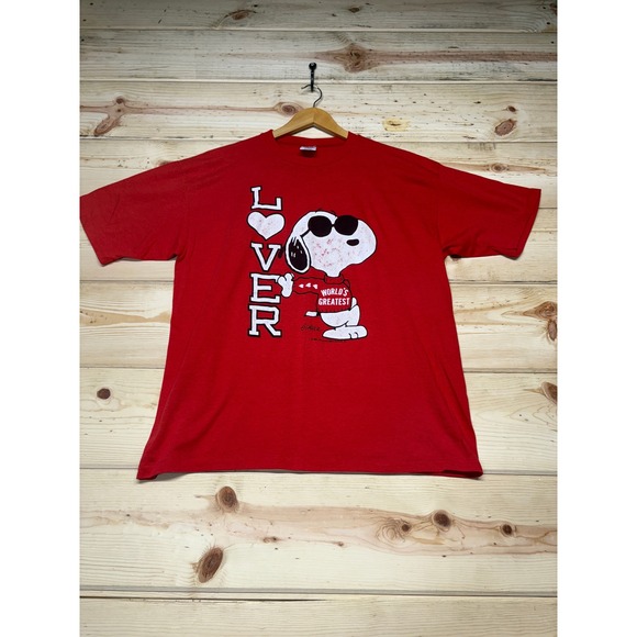 Artex Other - Vintage 70s Artex Snoopy Graphic T Shirt Mens Red X Large Single Stitch  USA